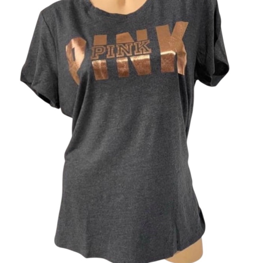 PINK Victoria's Secret Women's Gray T-Shirt X-Large new with tag